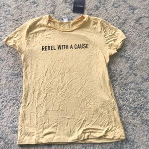 Light yellow graphic tee
